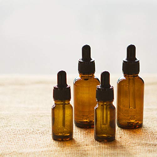 Aland Essential Oil Bottle,Empty Amber Bottle Glass Essential Oil Liquid Aromatherapy+Dropper Cap Tool Blue 15ml
