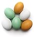 Miraclekoo Easter Eggs Wooden Faux Fake Eggs,6 Piece
