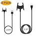 Zethot Compatible with Fitbit Charge 3 Charger Cable 2 Pack(1.64FT+3.3FT), Replacement USB Charging Cable Cord Clip Dock Accessories Adapter.