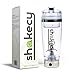 Shakecy Protein Shaker Bottle - 20 ounce (600 ml) BPA Fee. No More Lumps. Includes An Integrated Protein Powder Storage And BONUS Extra Lid. Leak Proof / 16,000 RPM With Micro USB Cable - SILVER