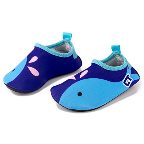Dizoon Toddler Boys Lightweight Skin Swim Shoes Quick Drying Water Shoes Babys Barefoot Aqua Socks for Girls Pool Beach
