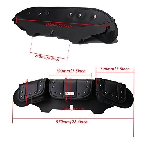 Jade Windshield Bag Saddle 3 Pouch Pocket Fairing For Harley Touring Electra Street Glide Most Motorcycles