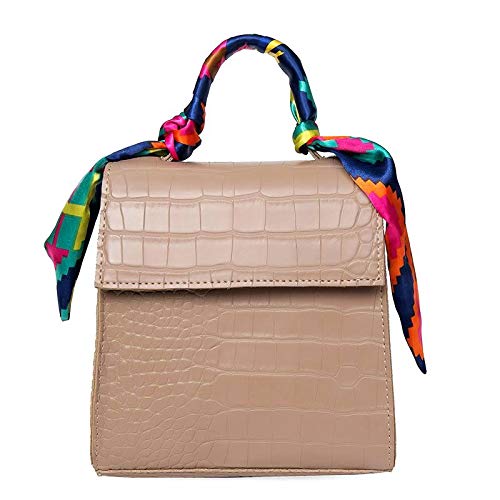 Ikonic Womens Scarf Decorated Crocodile PU Flap Slingbag