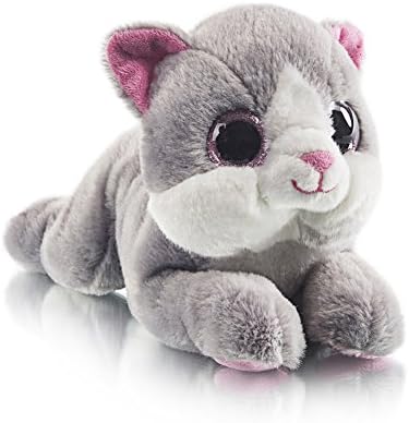 MY OLI 10" Stuffed Animal Lovely Kitty Plush Cat Gray Realistic Cuddle Pet