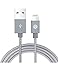 OPSO [Apple MFi Certified] 2M / 6.6 ft Nylon Braided Lightning 8-pin to USB Charging Cable/Cord for iPhone 7 6s 6 Plus 5s 5,iPad Pro Mini iPod - Gray