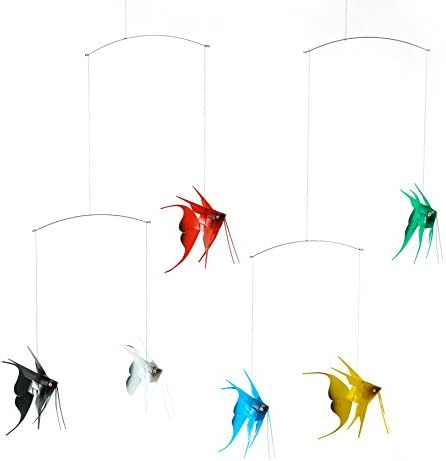 Handmade Modern Baby Nursery Mobile Crib Decoration Education Kit 6 Rainbow Fish
