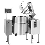 Cleveland TMKEL-80-T 80 Gallon Tilting Electric Steam Jacketed Twin Mixer Kettle - 208/240V