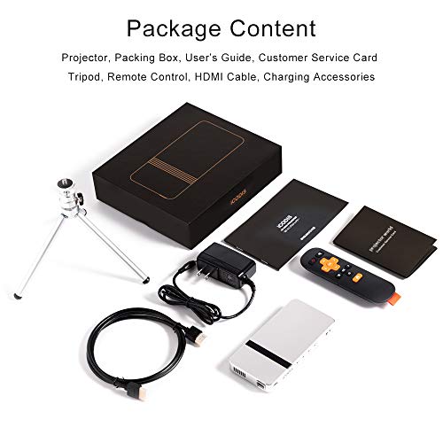 iCODIS G2 Mini Projector, DLP Supports Full HD 1080P, 150 ANSI Lumens Pico Video Projector, Auto Keystone Correction, Portable Size & 120" Display, 20,000 Hours LED for Multimedia Home Theater