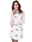 WM BEAUTY Stylish Flower Pattern 28 X 26 Inches Women's Apron With 1 Convenient Pocket and Neck Strap & Waist Ties Red