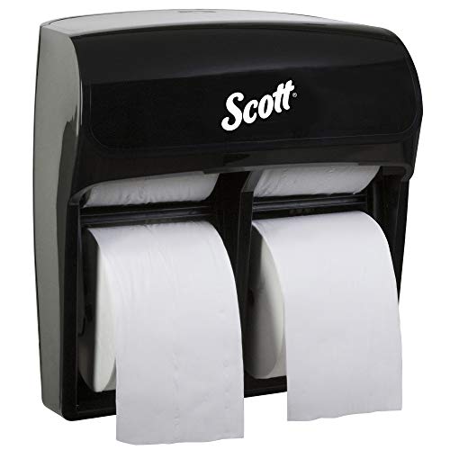 Scott Pro MOD High Capacity Single Roll Bath Tissue Dispenser (44518), Toilet Paper Dispenser for Small Rolls, 12.75â€ x 11.25â€ x 6.31â€, Black, 1 / Case