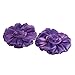 DZT1968®1 Pair Rose Flower Window Treatment Curtain Holdback Decor Tieback (Purple)