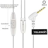 Teleson Universal 3.5mm Stereo In-Ear Headphone (MK901) - Silver
