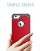 MAXCURY Case for iPhone 6, iPhone 6s Case, 3 in 1 Shockproof Slim Hybrid Hard PC Soft Silicone Rugged Rubber Bumper Full Body Protective Case Cover for iPhone 6/6S (4.7 inch) (Red Dark Grey)