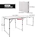 REDCAMP 6ft Aluminum Folding Table,3-Fold Adjustable Height Portable Table for Camping, Picnic, Outdoor, White, 71”x23.5”x27”thumb 3