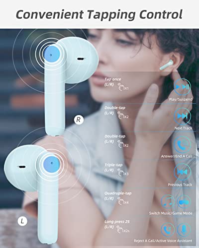GIEC Wireless Earbuds Bluetooth Earbuds Noise Cancelling with Charging Case IP55 Waterproof Stereo Sound Wireless Earphones in Ear Sport Earbuds Wireless Headphones for Workout Free Headset