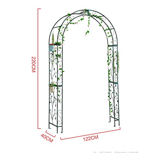 Gartenbogen Rosenbogen Metall Rankhilfe Rankgitter Torbogen für Kletterpflanzen Wetterbeständig Rankbogen grün 220 x 122… – Bild 8