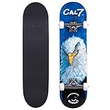 Cal 7 Complete Skateboard, Popsicle Style with 5.25 Inch Trucks & 100A Wheels for Kids & Adults (8