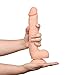 Comfywnad Realistic Penis Dildo with Balls, Flesh, 19.2 Ounce