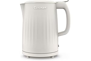 Cuisinart Soho 1-Liter Double Wall Electric Hot Water Kettle, Tea Kettle with Stainless Steel Interior, One Touch Operation to Boil Water for Tea, Hot Cocoa, or Instant Oatmeal, CK-10TR, Truffle