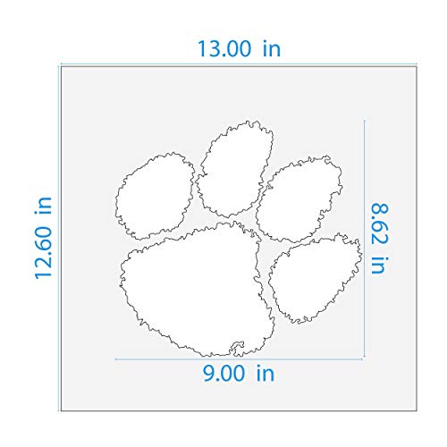 Clemson Tigers Paw Logo Stencil Reusable 14 Mil Mylar Plastic 24 X 2308 Inches