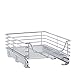 Household Essentials Glidez Chrome-Plated Steel Extended Depth 1-Tier Sliding Under Sink Cabinet Organizer, Chrome