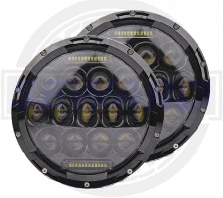 Seward Offroad 7" LED Headlight Black ( H4-H13 pigtail included) - Black Pair