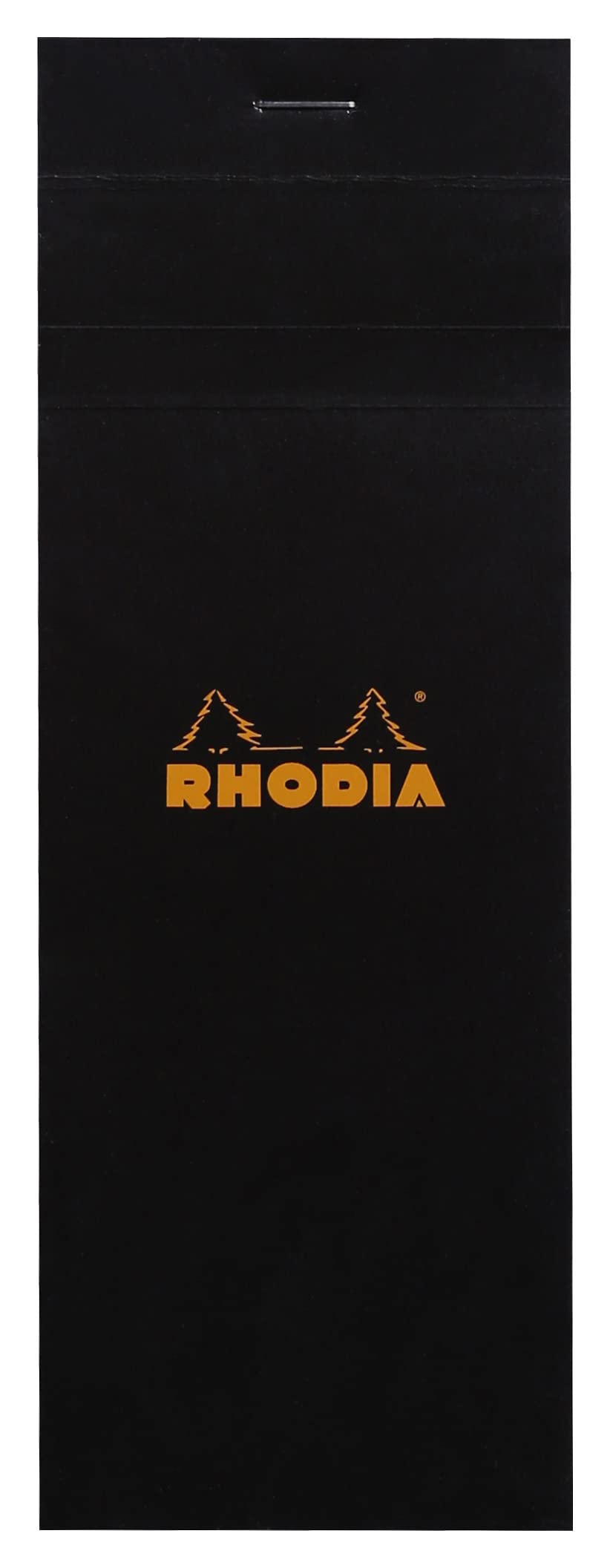 RHODIA 82009C - Stapled Notepad N°8 Shopping Black - 7.4x21 cm - Small Tiles - 80 Detachable Sheets - 80G Clairefontaine Paper - Coated Card Cover - Pack of 10 pads