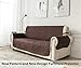 Ameritex Couch Sofa Slipcover 100% Waterproof Nonslip Quilted Furniture Protector Slipcover for Dogs, Children, Pets Sofa Slipcover Machine Washable (Chocolate, 68