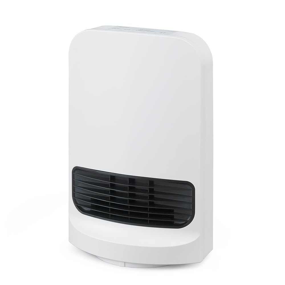 アイリスオーヤマ ヒーター セラミックファンヒーター 首振りタイプ 速暖 大風量 ターボヒート 人感センサーなし 自動OFF (3h) 1200W ~8畳 マイコン式 幅26×高さ41×奥行18cm CH-12TDSW1-W ホワイト商品画像