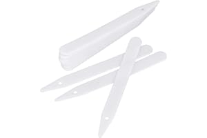 KINGLAKE 100 Pcs 6 Inch Thick Plastic Plant Nursery Garden Labels, Plant Name Waterproof Identification Stakes Tags for Seedling,Vegetable White