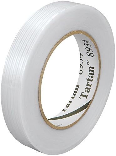 3M Tartan 8934 Utility-Grade Glass Filament Tape - T9148934 - 4 Mil - 0.75" X 60 Yard Roll - Clear - Lot of 48