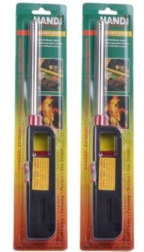 2PK BBQ Grill Lighter Refillable Butane Gas Candle Fireplace Kitchen Stove Long