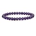 Amandastone Natural Purple Crystal 6mm Round Beads Stretch Bracelet 7 Inch