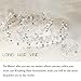 Unicra Bride Long Wedding Hair Vines Crystal Bridal Headpieces Wedding Hair Pieces Accessories for Women and Girls (Silver)