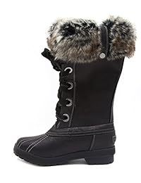 London Fog Womens Melton Cold Weather Waterproof Snow Boot