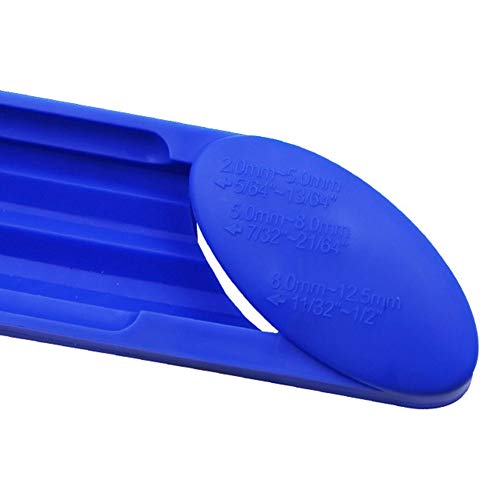 qiguch66 Drill Bit Sharpening Tool, Portable Drill Bit Grinder, Iron-Based Bit for Grinding, 2-12.5mm Drill Bit Sharpener, with Wrench and Grinding Wheel Blue
