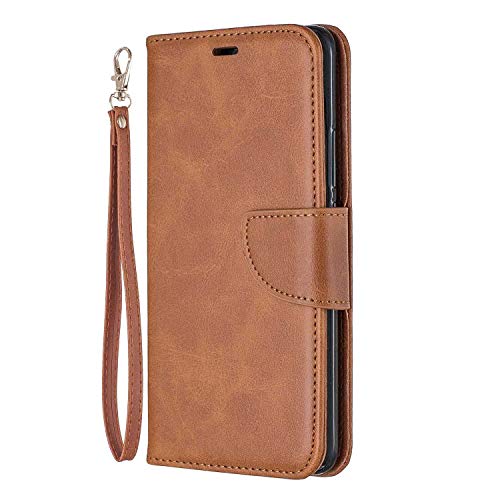 Cusking Huawei Mate Pro ケース 手帳型 Puレザー フリップ カバー おしゃれ 販売 耐衝撃 スタンド機能 ブラウン 全面保護 ストラップ付き 無地 カード収納 保護ケース