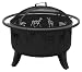 Landmann USA 23192 Patio Lights Deer Tracks Fire Pit, Black