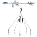 Sougayilang Alabama Trolling Rig Umbrella 4 Blades Freshwater Bass Fishing Lures Kit (Blue)
