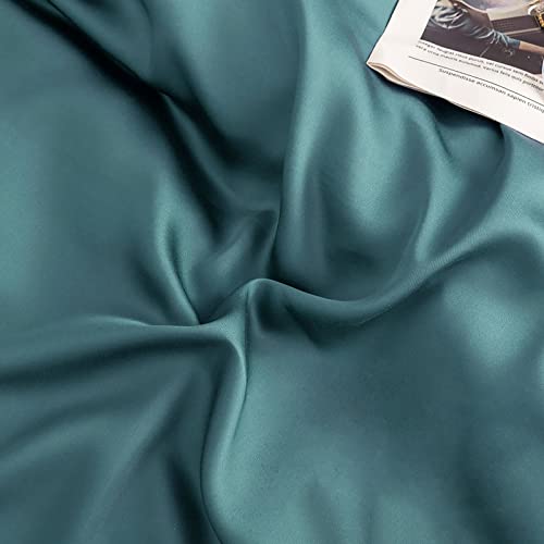 ZonLi Bamboo Duvet Cover for Weighted Blanket (Blue, Queen Size, 60