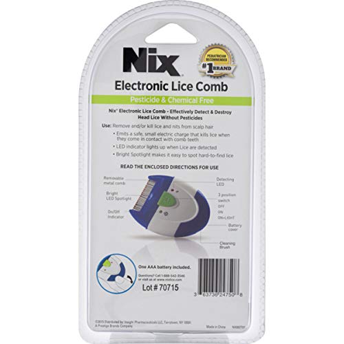 Pack of 1 Nix Electronic Head Lice Comb