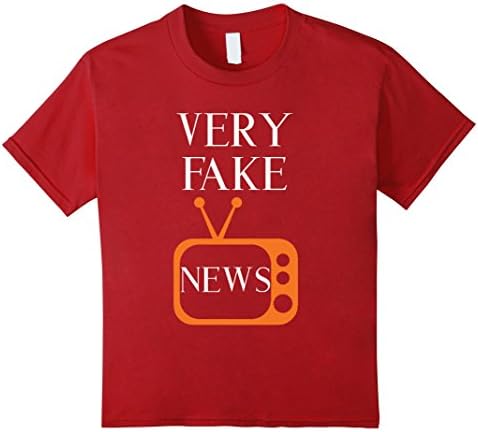 Kids Very Classic Fake News Tee - Pot Stirrer - Dream Drama 10 Cranberry