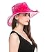 Saferin Women's Organza Church Derby Fascinator Bridal Cap British Tea Party Wedding Hat (Hot Pink)