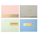 Hallmark Boxed Thank You Cards Assortment, Classic Gold Foil (Four Assorted Designs, 40 Cards with Envelopes)