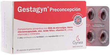 Gestagyn Preconception 30 caps - Multivitamin - Gluten-Free - Lactose-Free - Sugar-Free - Food Supplement with Vitamins A B6 B12 D E - Healthy -Easy-to-Use - Optimal Pregnancy