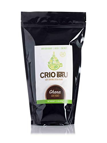 Crio Bru 2 Pack 24 oz Light Roast Bundle | Organic Healthy Brewed Cacao Drink | Great Substitute to Herbal Tea and Coffee | 99% Caffeine Free Gluten Free Keto Whole-30 Honest Energy (24oz (2 Pack))