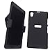 Smays Anti-Slip Stripe Design Rubberized Slide Case w/Swivel Belt Clip Holster Stand for Sony Xperia Z1 Honami L39h