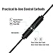 Earphones, Wotmic Wired Headphones In Ear Earbuds with Earhooks Crystal Clear Sound Horn-shape Eartips CD Pattern Earbuds for Running In-line Control Black