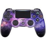 eXtremeRate Hydro Dipped Front Housing Shell Case, Faceplate Cover Replacement Kit for Playstation 4 PS4 Slim PS4 Pro Controller (CUH-ZCT2 JDM-040 JDM-050 JDM-055) (Nubula Galaxy)