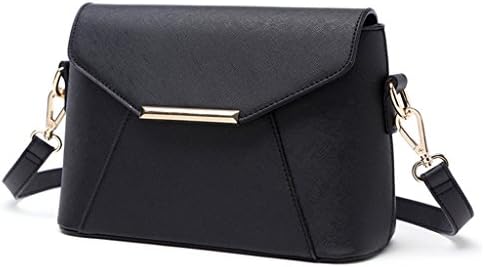 TSRHFGT Women Faux Leather Cross Body Bag Small Satchel Handbag Evening Clutch Purse for Girls Black